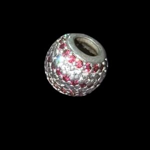 Pandora Red Nautical Sterling Silver CZ Charm